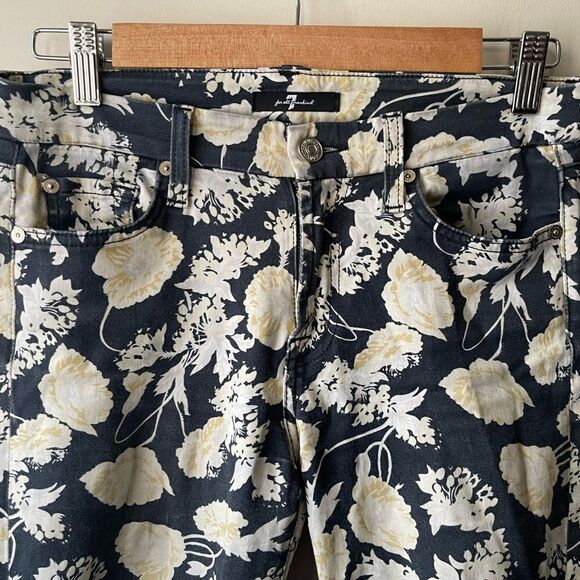 7 FOR ALL MANKIND The Cropped Skinny - Black Floral 26 - Picture 4 of 12